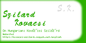 szilard kovacsi business card